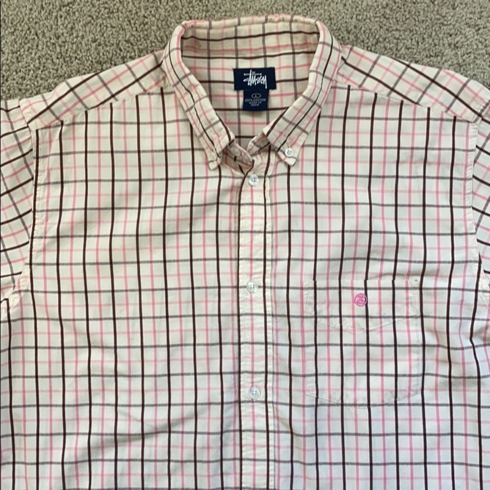 Stussy Large Checkered button up.